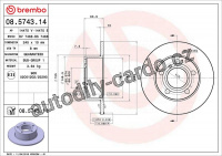 Brzdový kotouč BREMBO 08.5743.11