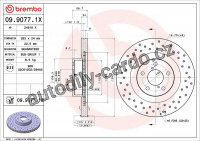 Brzdový kotouč BREMBO 09.9077.1X