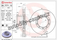 Brzdový kotouč BREMBO 09.7771.10 - MAN