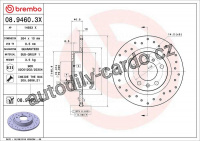 Brzdový kotouč BREMBO 08.9460.3X