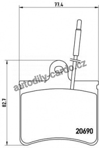 Sada brzdových destiček BREMBO P61022 - CITROËN Sada brzdových destiček BREMBO P61022 - CITROËN