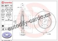 Brzdový kotouč BREMBO 09.8977.10 - CHRYSLER, DODGE