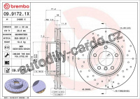 Brzdový kotouč BREMBO 09.9172.1X