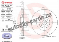 Brzdový kotouč BREMBO 09.A500.11 - LANCIA Brzdový kotouč BREMBO 09.A500.11 - LANCIA