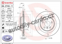 Brzdový kotouč BREMBO 09.C743.11