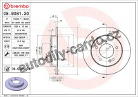Brzdový kotouč BREMBO 08.9081.21
