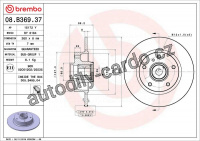 Brzdový kotouč BREMBO 08.B369.37