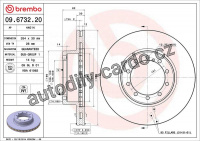 Brzdový kotouč BREMBO 09.6732.20 - RENAULT TRUCKS