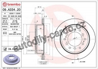 Brzdový kotouč BREMBO 09.A334.20