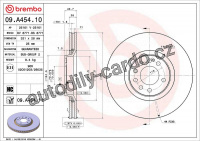 Brzdový kotouč BREMBO 09.A454.10 - OPEL Brzdový kotouč BREMBO 09.A454.10 - OPEL
