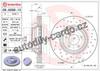Brzdový kotouč BREMBO 09.A599.1X - BMW