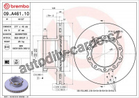 Brzdový kotouč BREMBO 09.A461.10