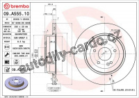 Brzdový kotouč BREMBO 09.A555.10 - HYUNDAI