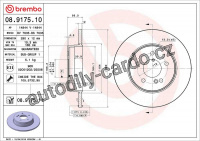 Brzdový kotouč BREMBO 08.9175.11