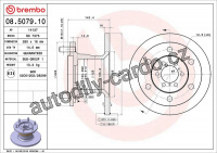 Brzdový kotouč BREMBO 08.5079.10 - IVECO