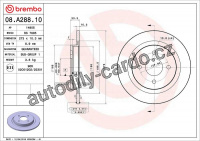 Brzdový kotouč BREMBO 08.A288.10