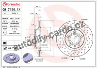 Brzdový kotouč BREMBO 09.7196.1X