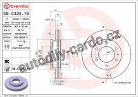 Brzdový kotouč BREMBO 09.C424.11 - FORD