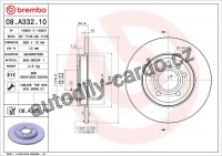 Brzdový kotouč BREMBO 08.A332.10
