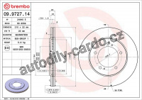 Brzdový kotouč BREMBO 09.9727.14 - SUZUKI
