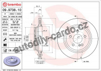 Brzdový kotouč BREMBO 09.9738.10 - MERCEDES-BENZ