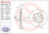 Brzdový kotouč BREMBO 09.5122.10 - RENAULT