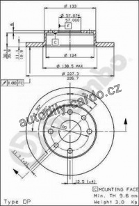 Brzdový kotouč BREMBO 08.5112.10 - ISUZU Brzdový kotouč BREMBO 08.5112.10 - ISUZU