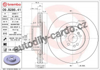 Brzdový kotouč BREMBO 09.B286.41 - MAYBACH