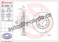 Brzdový kotouč BREMBO 09.8066.14