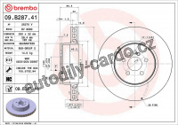 Brzdový kotouč BREMBO 09.B287.41 - MAYBACH