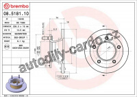 Brzdový kotouč BREMBO 08.5181.10 - MERCEDES-BENZ