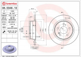 Brzdový kotouč BREMBO 08.5346.10 - MERCEDES-BENZ
