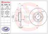 Brzdový kotouč BREMBO 08.1976.10 - PEUGEOT
