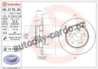 Brzdový kotouč BREMBO 08.5178.30 - MERCEDES-BENZ