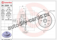 Brzdový kotouč BREMBO 08.5309.10 - OPEL