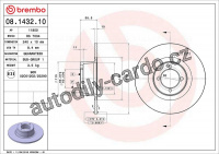 Brzdový kotouč BREMBO 08.1432.10 - BMW