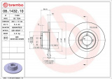 Brzdový kotouč BREMBO 08.1432.10 - BMW