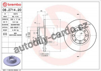 Brzdový kotouč BREMBO 08.2714.20 - TALBOT