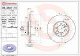 Brzdový kotouč BREMBO 08.2557.10 - DAIMLER, JAGUAR