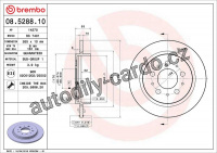 Brzdový kotouč BREMBO 08.5288.10 - VOLVO