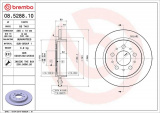 Brzdový kotouč BREMBO 08.5288.10 - VOLVO