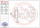 Brzdový kotouč BREMBO 08.5396.10 - VW