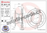 Brzdový kotouč BREMBO 09.6813.20 - IVECO