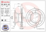 Brzdový kotouč BREMBO 09.6813.20 - IVECO