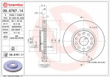 Brzdový kotouč BREMBO 09.6767.14 - ALFA ROMEO