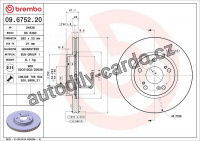 Brzdový kotouč BREMBO 09.6752.20 - HONDA