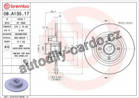 Brzdový kotouč BREMBO 08.A135.17 - RENAULT