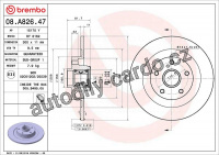 Brzdový kotouč BREMBO 08.A826.47