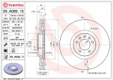 Brzdový kotouč BREMBO 09.A089.10 - CITROËN