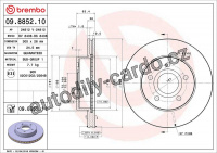 Brzdový kotouč BREMBO 09.8852.10 - JEEP Brzdový kotouč BREMBO 09.8852.10 - JEEP